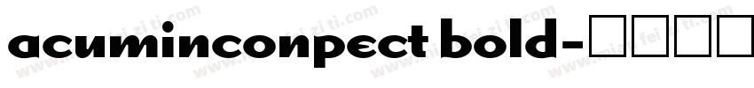 acuminconpect bold字体转换